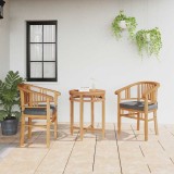 vidaXL Scaune de grădină 2 pcs Maro 63 x 58 x 89 cm Lemn masiv de tec