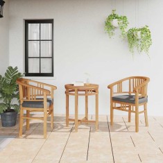 vidaXL Scaune de grădină 2 pcs Maro 63 x 58 x 89 cm Lemn masiv de tec 42008385