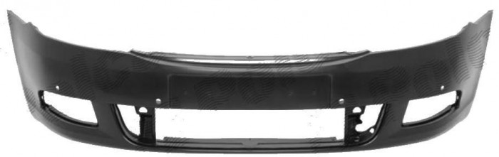 Bara fata Skoda Octavia 2 (1Z3/1Z5), 10.2008-12.2013, trebuie vopsita, cu locas pentru proiectoare, cu gauri pentru senzori de asistenta la parcare,