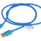 Cablu USB 2.0 A la C, 1m, aurit, albastru