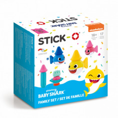 Joc cu magneti Stick-O Baby Shark 17 piese