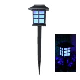 Lamp&Auml; solar&Auml; led pentru gr&Auml;din&Auml;, design tip felinar, iluminare albastr&Auml;, ip65, 38 cm