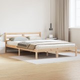 VidaXL Cadru de pat cu tăblie, 160x220 cm, lemn masiv de pin