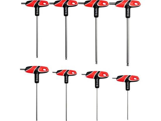 Set imbus cu bila(cap rotunjit) maner tip T 8 piese