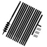 Burghiu de sol cu m&acirc;ner 100 mm cu tub prelungitor 13 m, oțel 270521