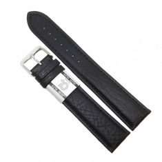 Curea de Ceas Alfa XXL - Piele Naturala - Anti-Alergic - Neagra - 18mm / 20mm / 22mm / 24mm - WZ2008 foto