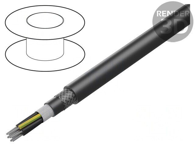 Cablu de control negru &Ouml;LFLEX&reg; ROBUST FD C 4G0,5mm2