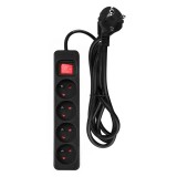 Prelungitor 1.5m, 3x1.5mm2, 4G, negru, ON/OFF NEO TOOLS 90-184 HardWork ToolsRange