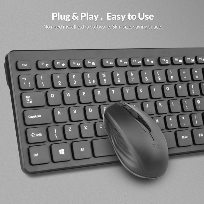 Set tastatură fără fir cu mouse, pentru PC/laptop/Windows/Smart TV