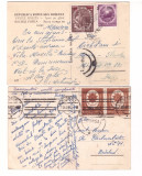 MARCI ROMANIA CU SUPRATIPAR 1952 CIRCULATE PE CARTI POSTALE