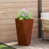 vidaXL Jardinieră Ruginit 40 x 40 x 75 cm Oțel rezistent de intemperii 883792