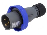 Conector Alimentare AC Trifazat cu Mufă Dreaptă pe Cablu