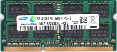 Memorii Laptop Samsung 4GB DDR3 PC3 8500S 1066 Mhz foto