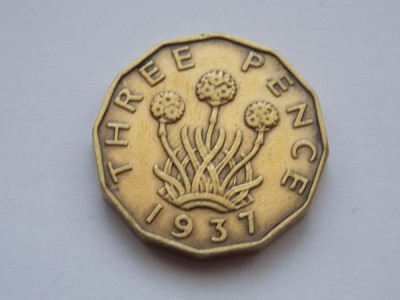 3 PENCE 1937 GBR foto