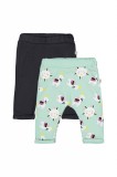 Cumpara ieftin Set de 2 perechi de pantaloni Lame pentru bebelusi, Tongs baby (Culoare: Verde, Marime: 6-9 luni)