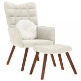 Gossi scaun de relaxare cu scaun catifea crem