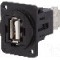 Conector {{Tip conector}}, colier (2 orificii), orificiu pentru &amp;#351;urub cap plat, pt. montare pe panou, CLIFF - CP30208NM3B