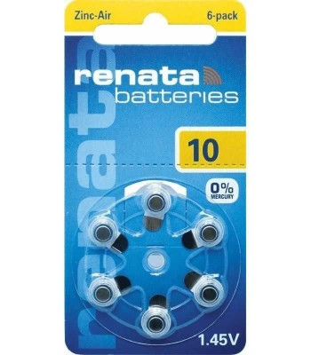 Set baterii auditive 10 ZA10 PR70 Renata 6buc/blister foto