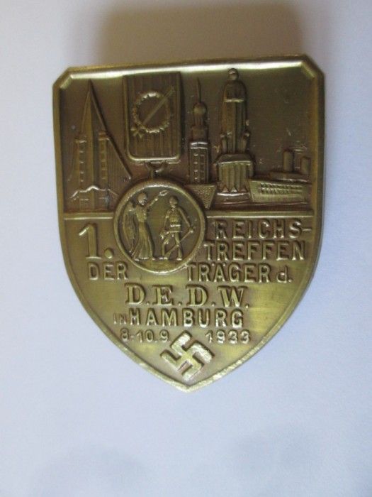 Insignă Germania nazistă 1933:Targul de cariere(locuri de munca) de la Hamburg