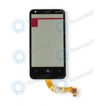 Nokia Lumia 620 Frontcover + Display digitizer, touchpanel negru foto