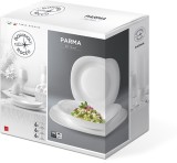 Set Vesela 18 Piese Opal Luminarc Rocco Parma, Serviciu Masa Elegant pentru 6 Persoane, Rezistent, Alb