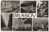 CPIB 18079 CARTE POSTALA - BRASOV, MOZAIC, RPR, TROLEIBUZ, Circulata, Fotografie