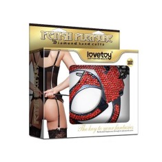 Catuse Lovetoy "Fetish Pleasure Diamond Handcuffs" Rosu##