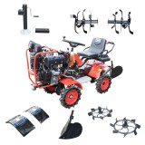 Mini tractor 4x4 diesel THOR 17 CP cu freza 1050 mm si accesorii