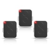Telecomandă cu cod rulant pe 2 canale, 433 MHz, pachet cu 3 bucăți &ndash; Negru