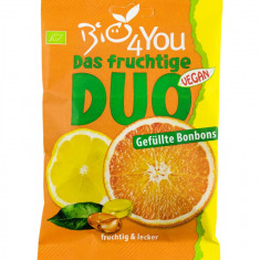 Dropsuri bio Duo cu lamaie si portocale, 75g Bio 4 You