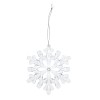 Decoratiune Craciun, fulg de zapada, transparent, 11 x 1.2 x 12.5 cm, set 3 bucati, SYDD-0317