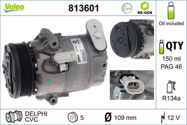 VALEO 813601 VALEO RE-GEN REMANUFACTURED Compresor, climatizare