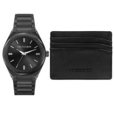 Ceas Barbati, Trussardi, Brink R2453156007, Set cu Portofel carduri - Marime universala