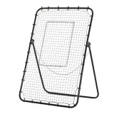 Plasa de fotbal Rebounder pliabila cu Ținta, &Icirc;naltime si Unghiuri reglabile, Metal si PE, 123x73x178.5cm, Negru HOMCOM | Aosom Romania