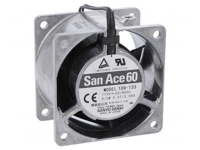 Ventilator AC axial 60x60x38mm 115VAC