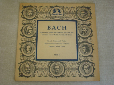 BACH - Konzert Fur Violine Und Orchester - EP Vinil MMS Vintage foto