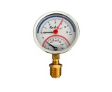 Termomanometru, &Oslash;80 mm, 0-6 bar / 0-120&deg;C, racord inferior 1/2" BSPT, Influent RM0009