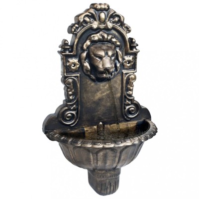Gossi fantana de perete cu design cap de leu, bronz foto