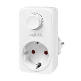 ADAPTOR LOGILINK, Schuko x 1, functie ajustare luminoasa, indicator led, IP20, 230 V/16 A, 50 Hz, 20-400 W pentru becuri luminoase, alb &quot;PA0151&quot; (incl