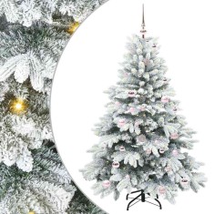 vidaXL Brad de Crăciun artificial cu 150 LED Verde 150 cm PE și PVC 3397603