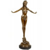 Doamna in bikini- statueta din bronz pe soclu din marmura BR-163, Nuduri