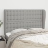 VidaXL Tăblie de pat cu aripioare gri deschis 147x23x118/128 cm textil 3118388
