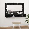 Dulap cu oglinda si LED, negru, 90x31,5x62 cm GartenMobel Dekor, vidaXL