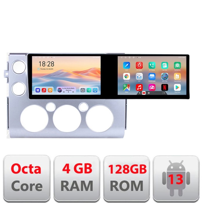 Navigatie Toyota FJ Cruiser 2006-2020 Edotec 2 ecrane 8 core 4+128 21.6 inch Incell android Wifi 5Ghz gps internet Kit-fj-cruiser CarStore Technology