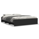 Cumpara ieftin Cadru de pat fara saltea Negru 160x200cm Lemn prelucrat