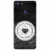 Husa silicon pentru Huawei Y9 2018, Work Hard Play Hard