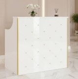 Recepția unui salon de coafură lăcuită Diamond 120 cm cosmetică pentru salonul de &icirc;nfrumusețare SPA alb