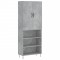 Dulap inalt, gri beton, 69,5x34x180, lemn compozit