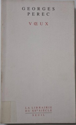 Voeux &amp;ndash; Georges Perec foto