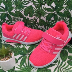 Adidasi roz cu scai f usori pantofi textili pt fete 36 cod 0744 foto
